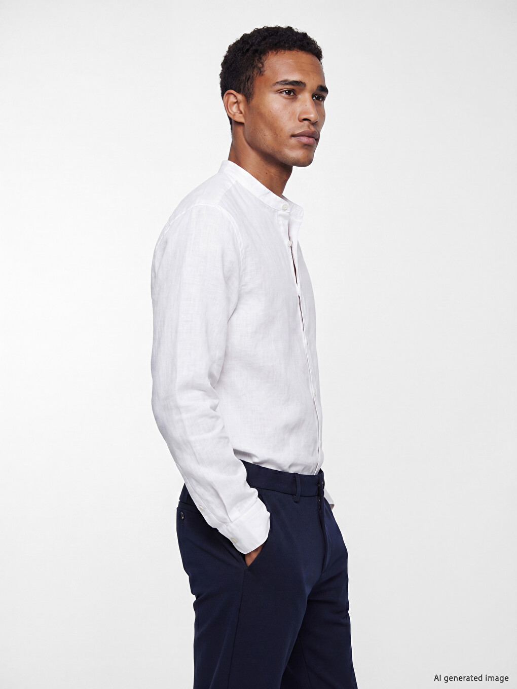 Chemise Homme Coupe Régulière En Mélange De Lin