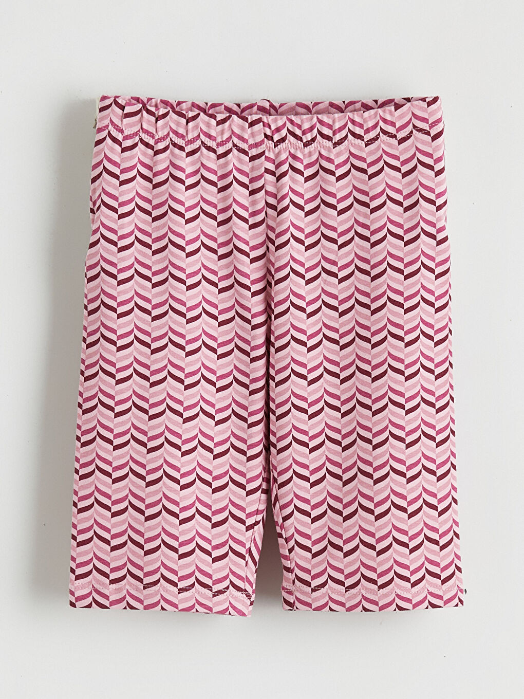 Pembe Beli Lastikli Desenli Kız Çocuk Tayt