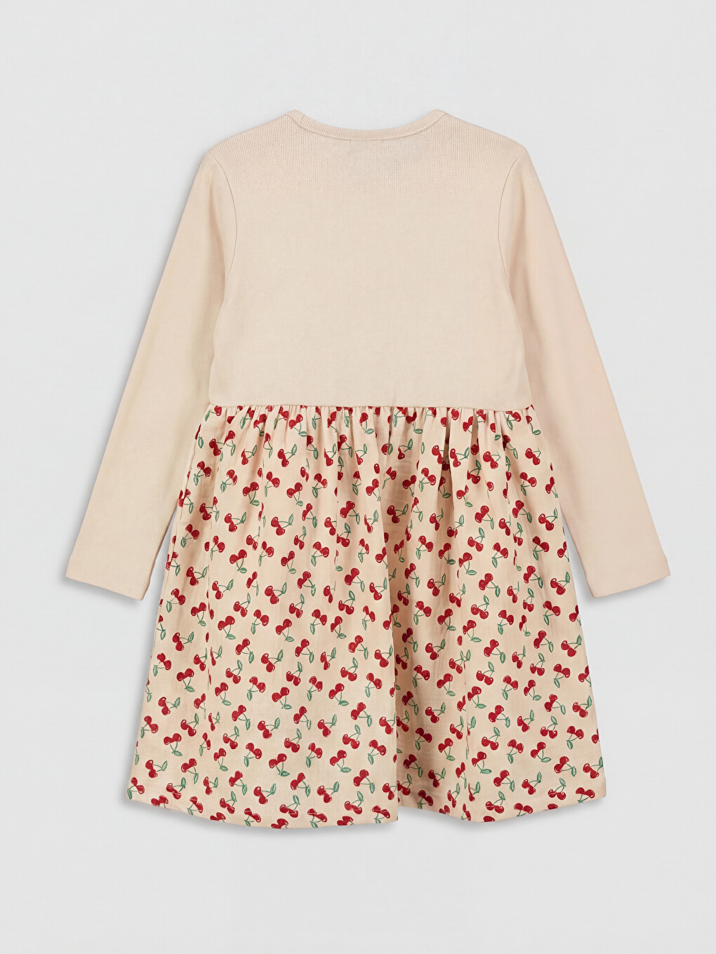 Girls' Long Sleeve Ruffled Dress-3