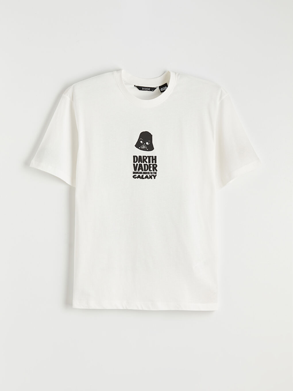 Ekru Bisiklet Yaka Erkek Star Wars Baskılı Tişört-4