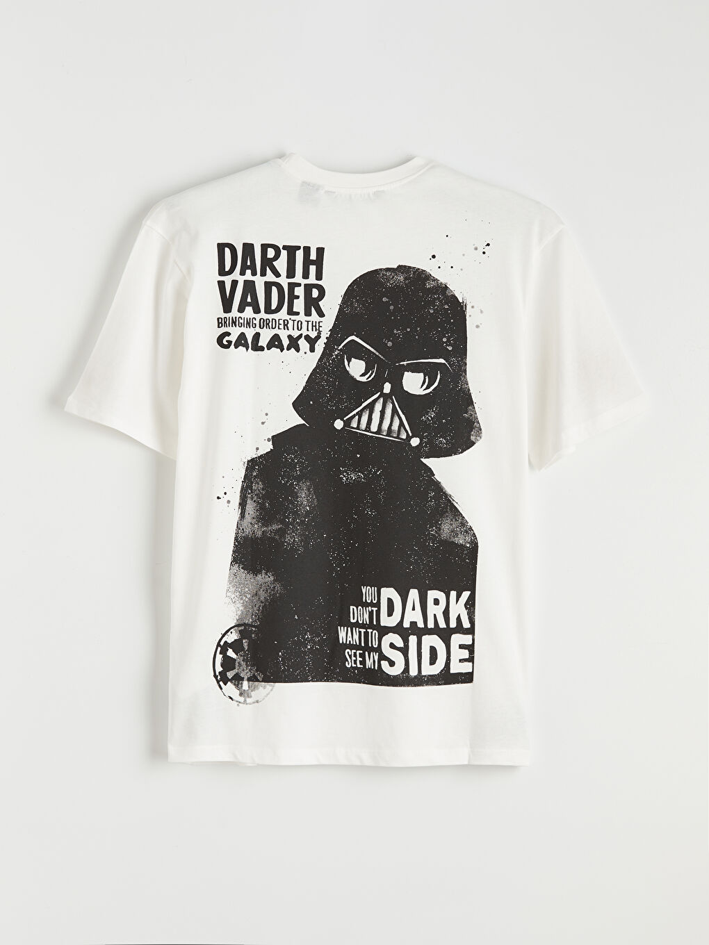 Ekru Bisiklet Yaka Erkek Star Wars Baskılı Tişört-5