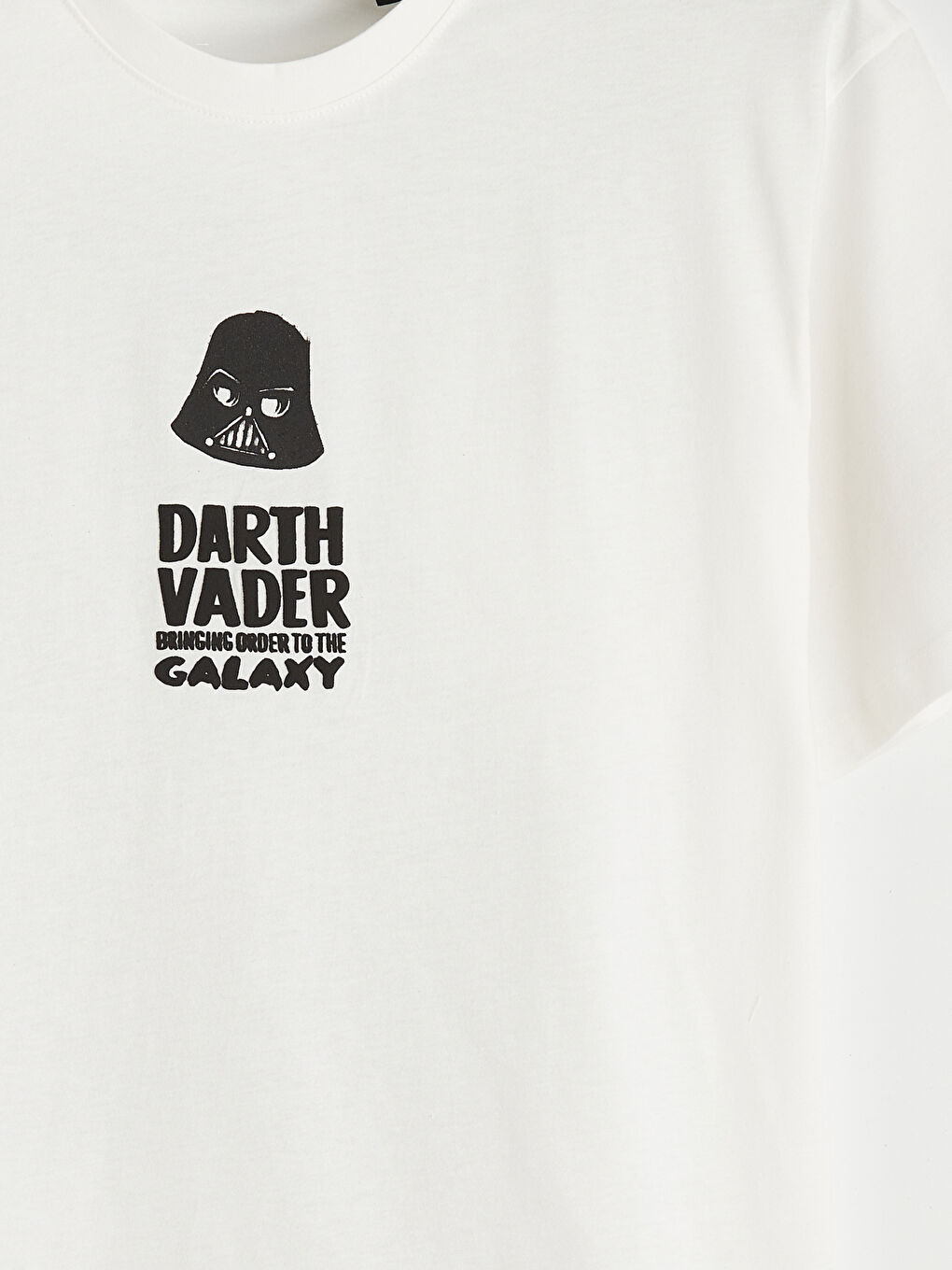 Ekru Bisiklet Yaka Erkek Star Wars Baskılı Tişört-6