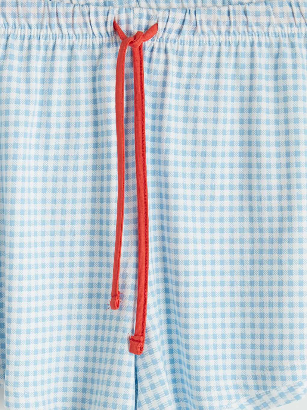 Mavi Bisiklet Yaka Baskılı Kadın Şortlu Pijama Takımı-6