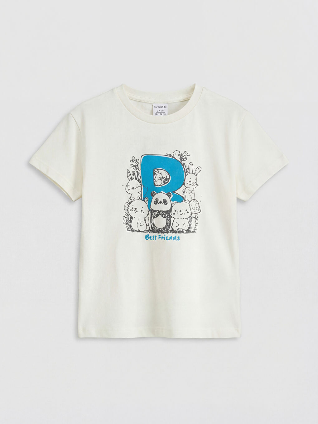 Beyaz Best Friends Baskılı Erkek Çocuk Takım-1