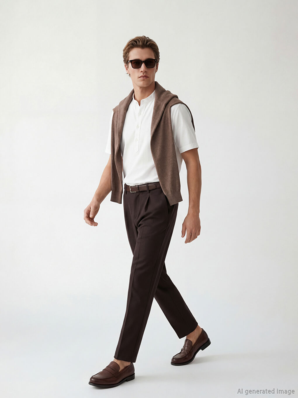 Regular Fit Grandad Collar Men's Shirt-1