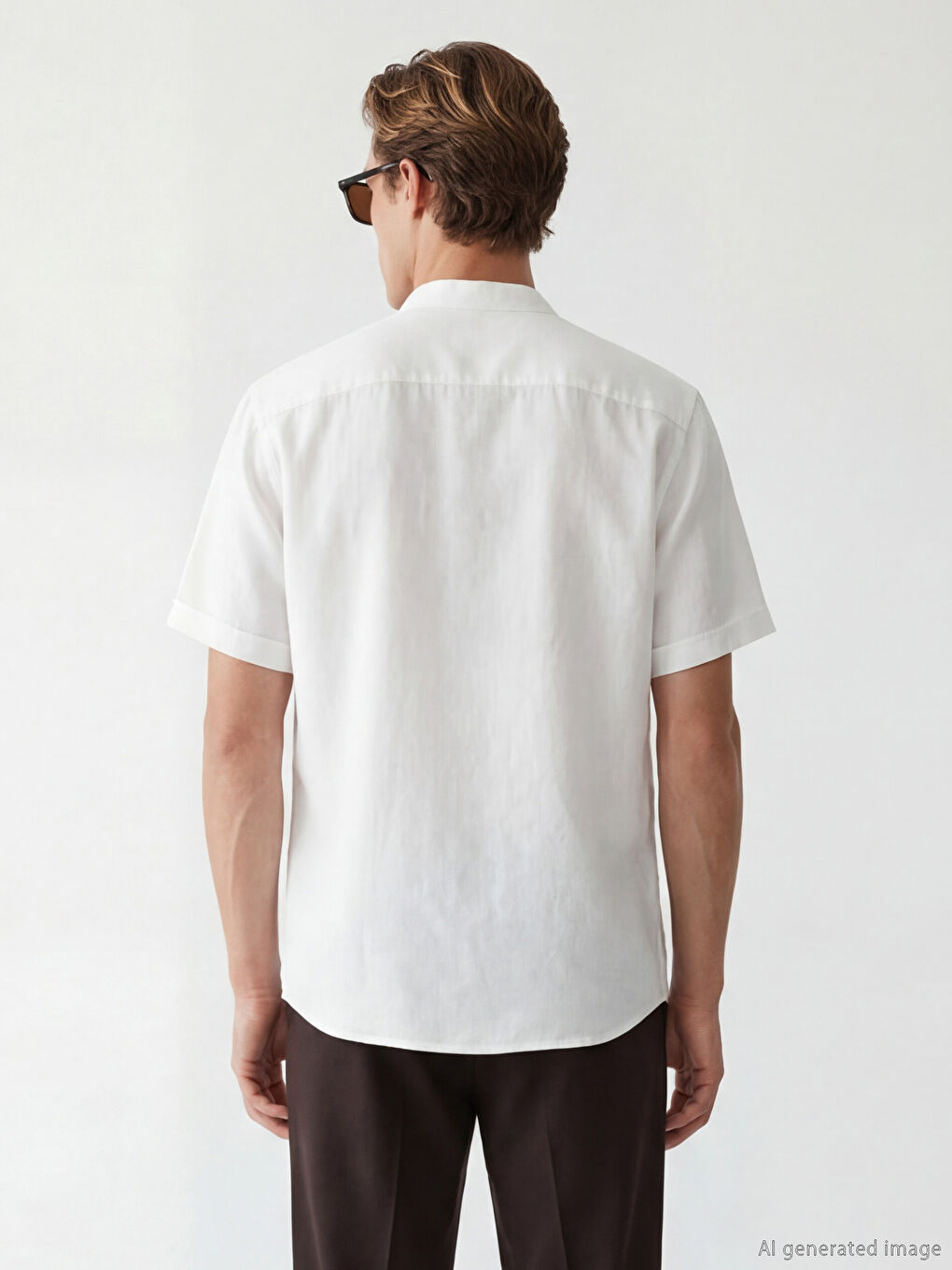 Regular Fit Grandad Collar Men's Shirt-3