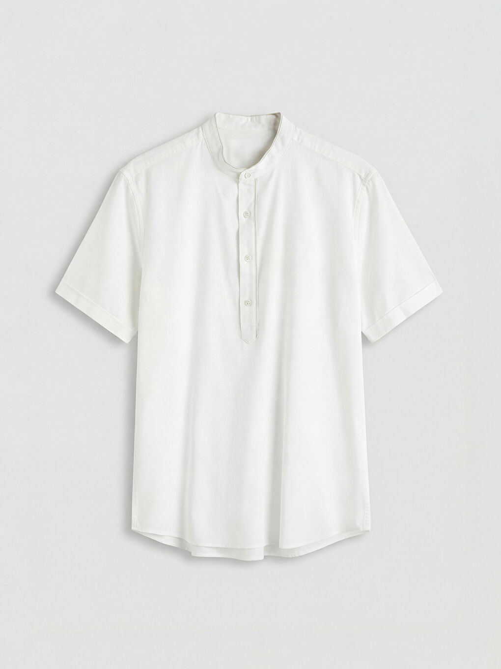 Regular Fit Grandad Collar Men's Shirt-4