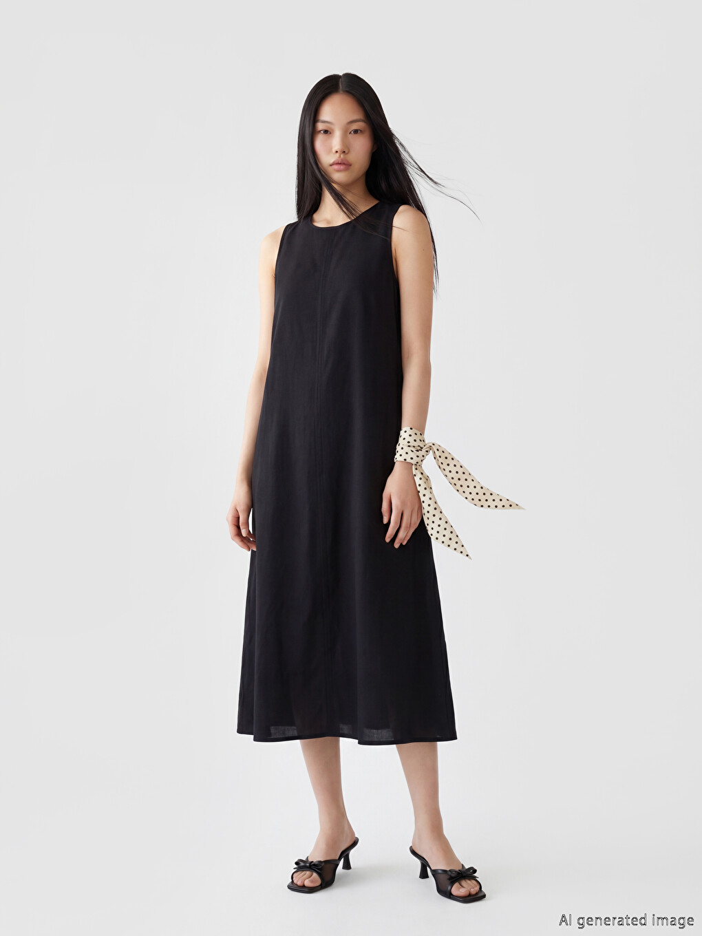 Robe Évasée en Mélange de Modal