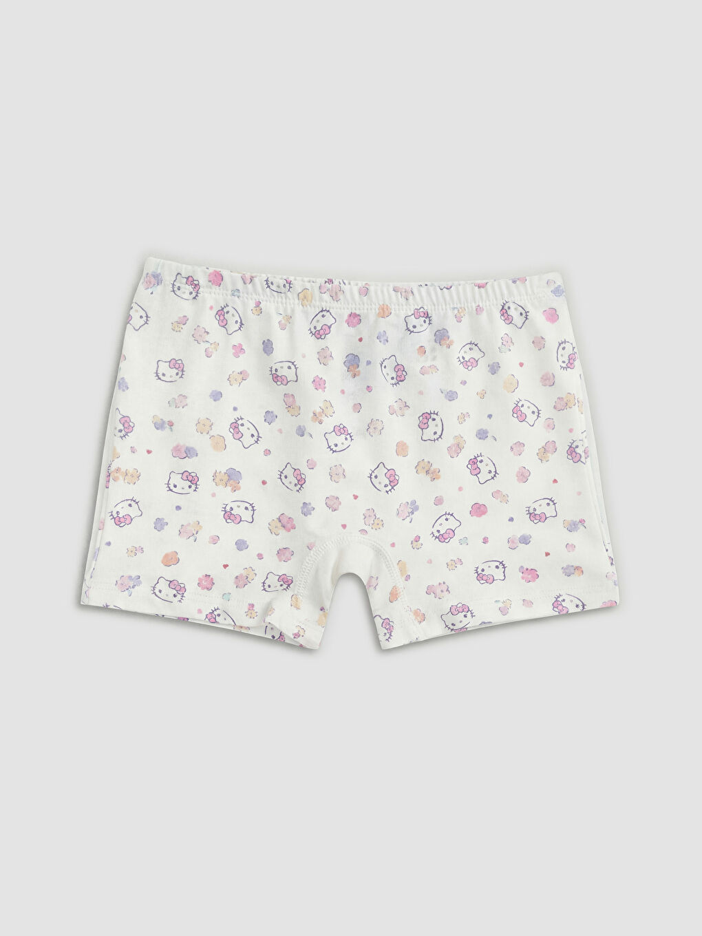 Ekru Kız Çocuk Hello Kitty Baskılı Boxer 3'lü-3