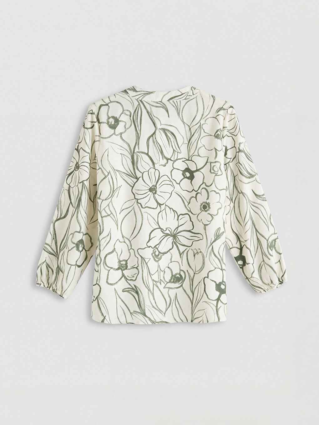 بلوزة نسائية مزينة بربطة عنق مزهرة-6