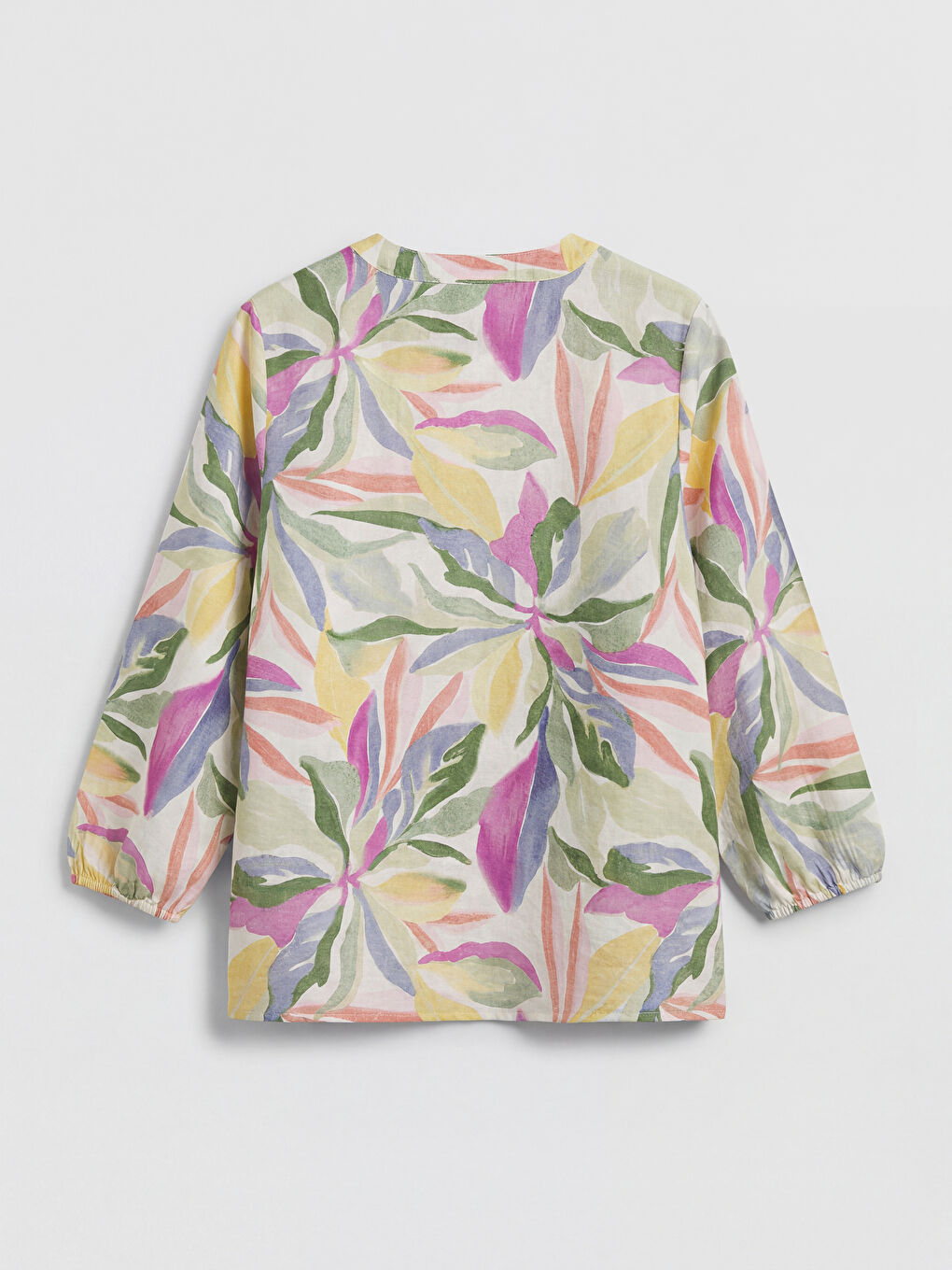 بلوزة نسائية مزينة بربطة عنق مزهرة-5