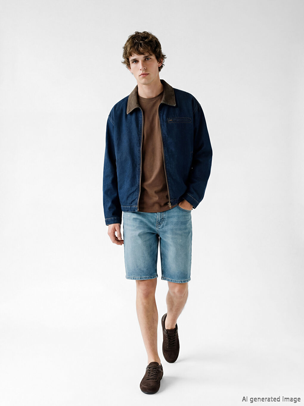 Man INDIGO Denim Shorts