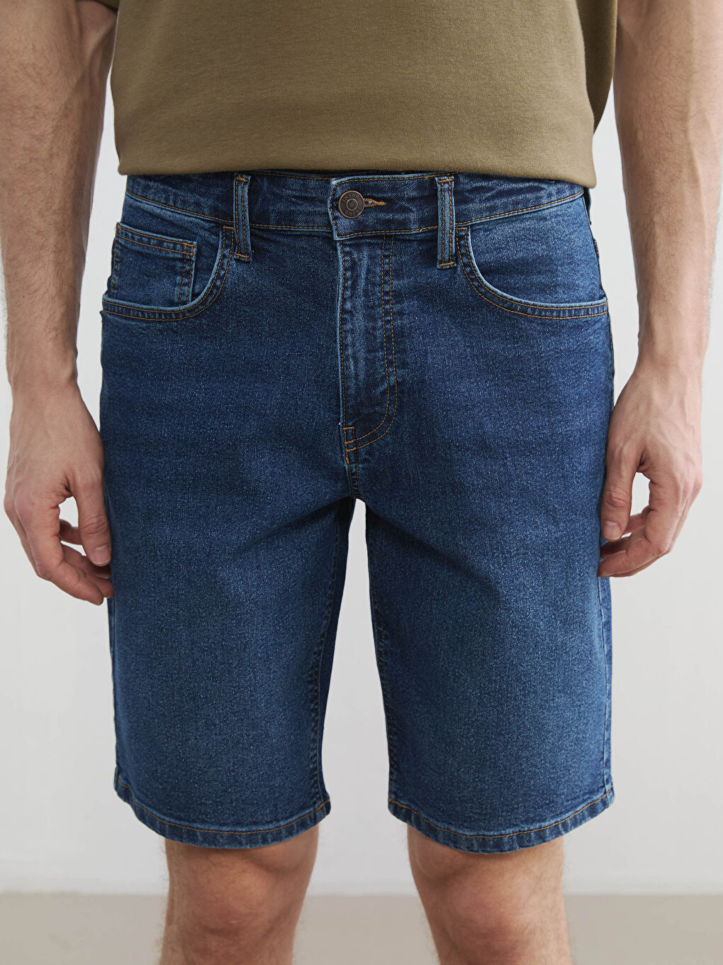 Slim Fit Herren-Jeansshorts-2