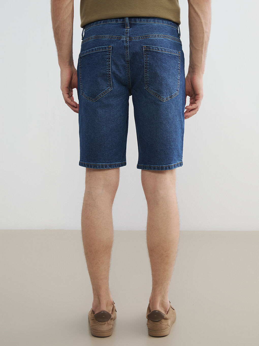 Slim Fit Herren-Jeansshorts-3