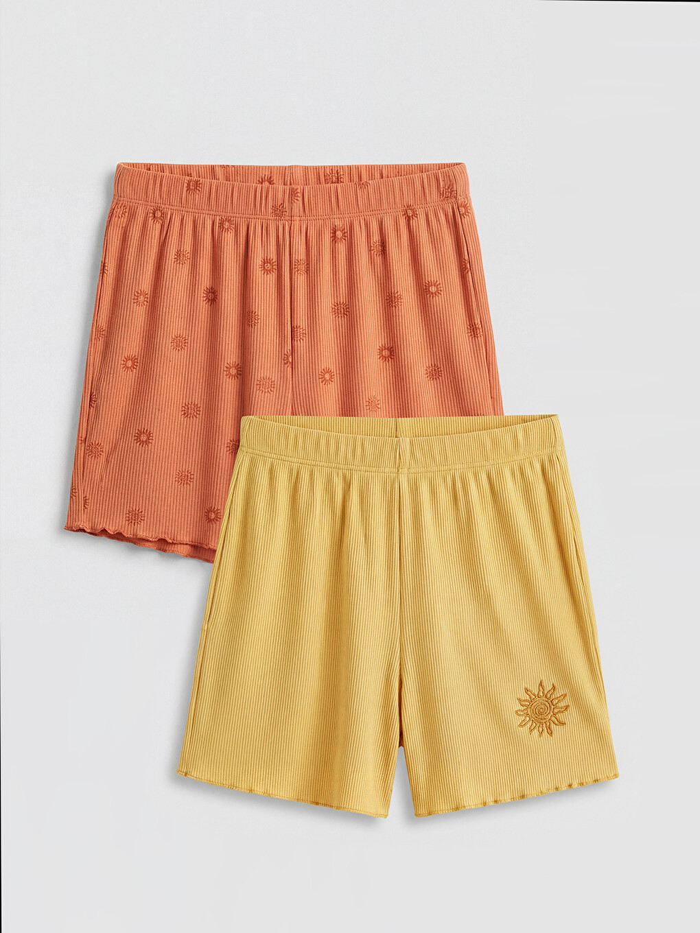 Elastic Waist Women's Shorts Pyjamas Bottom 2 Pack-9