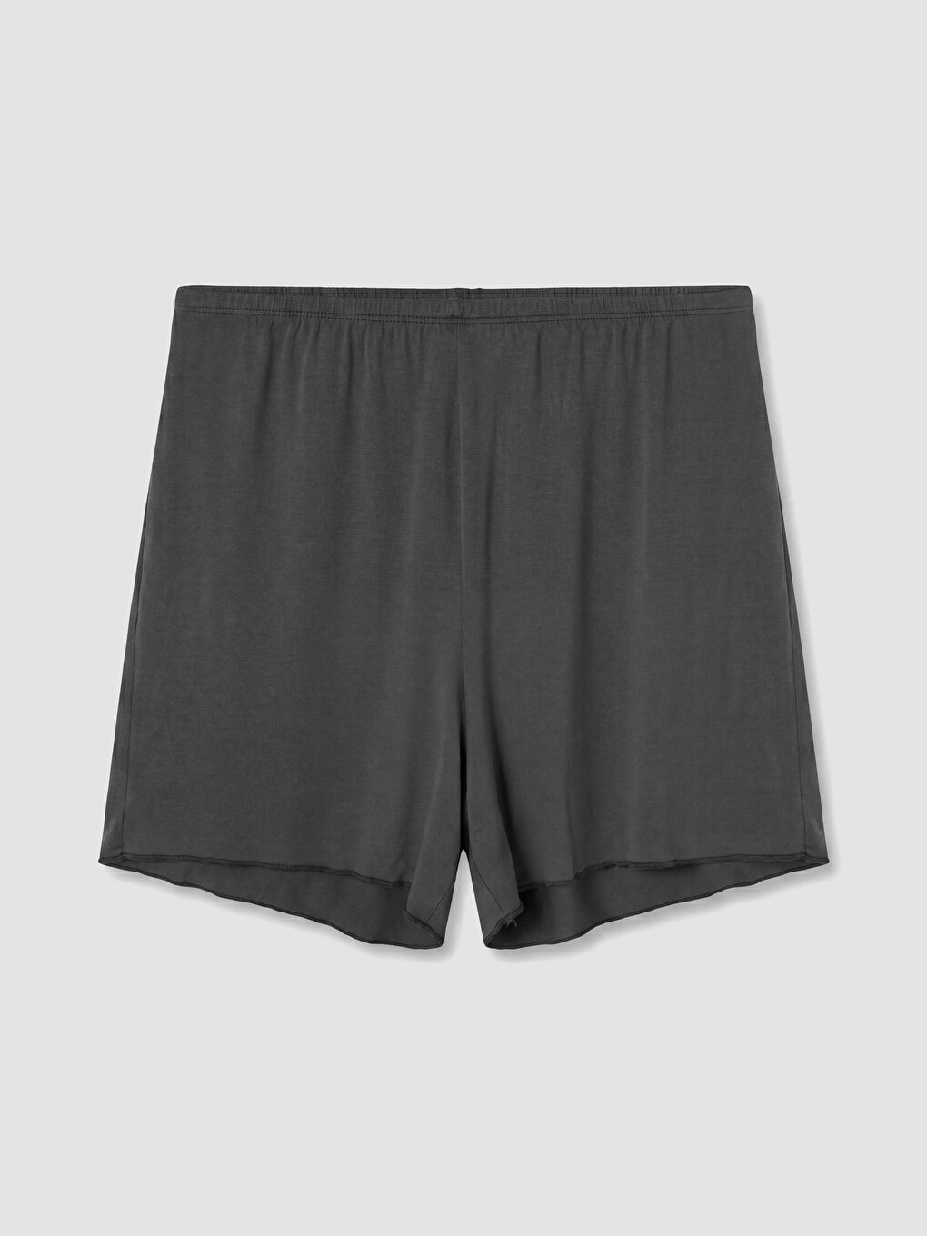 Gri Bisiklet Yaka Kadın Şortlu Pijama Takımı-4
