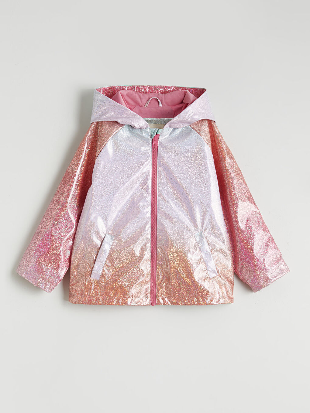 Karışık Sabit Kapüşonlu Kız Çocuk Mont