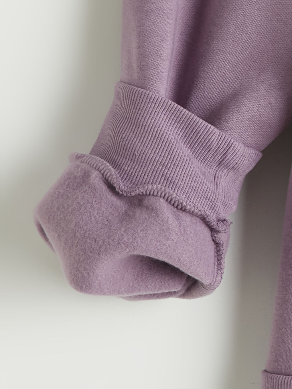 Lila Baskılı Kız Çocuk Kalın Sweatshirt-2