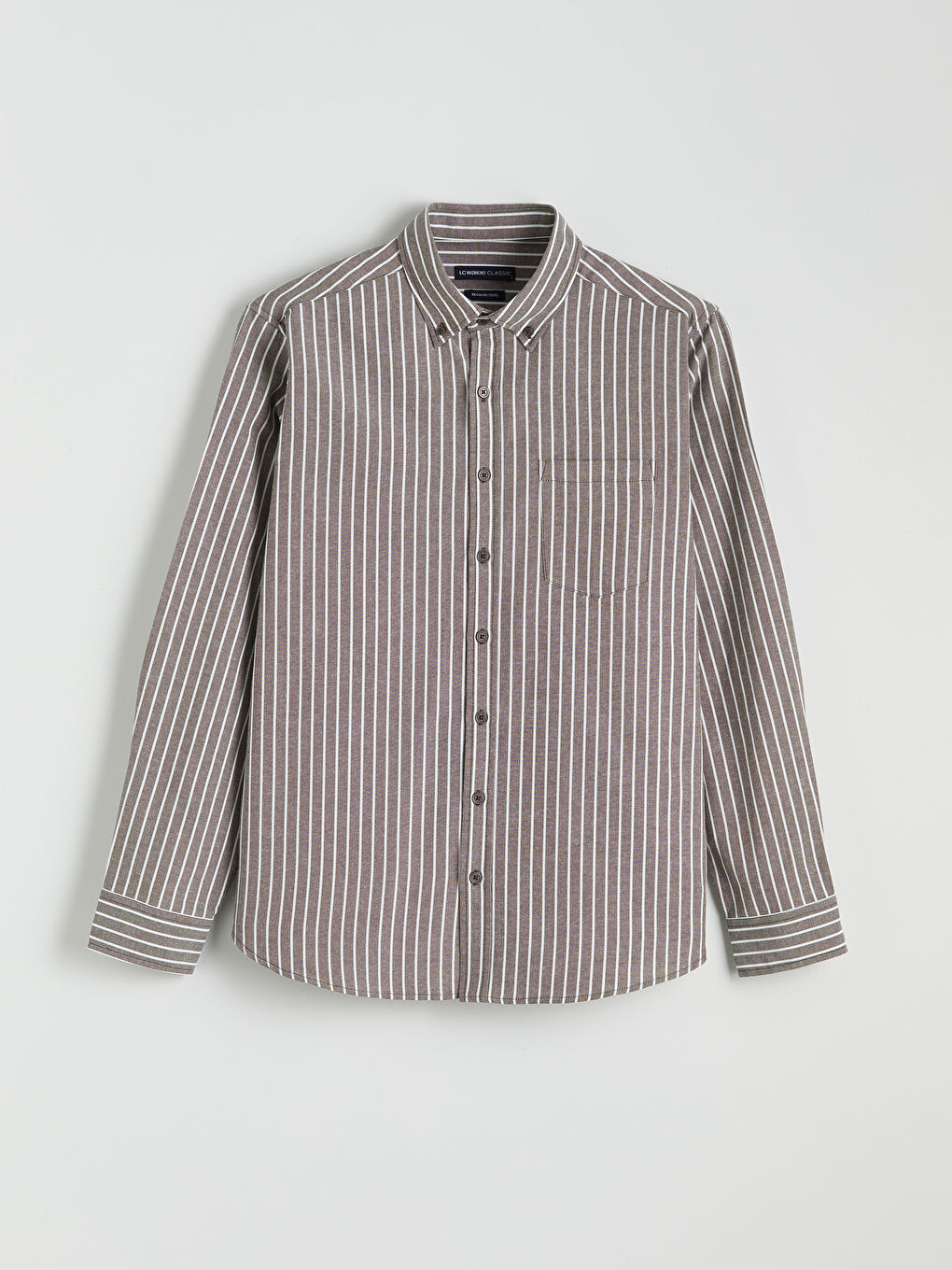 Regular Fit Striped Oxford Men's Shirt-4