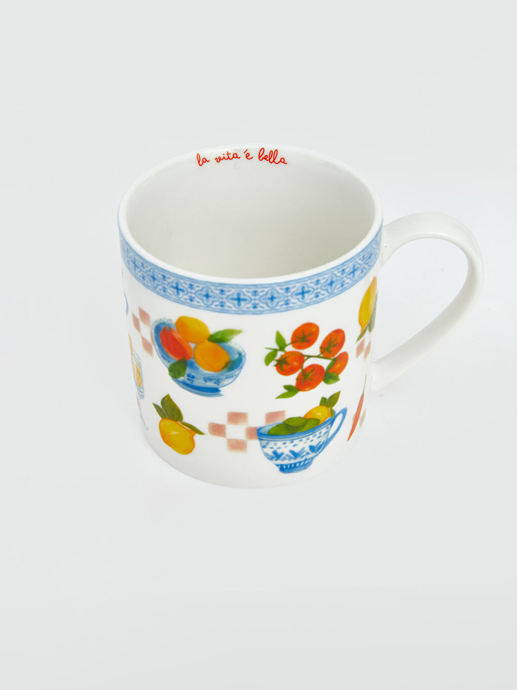 Karışık Sloganlı ve Desenli Porselen Kupa-1