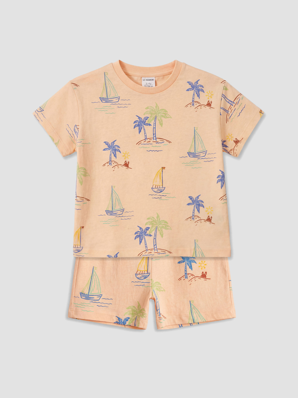 Patterned Baby Boys' Shorts Set-2