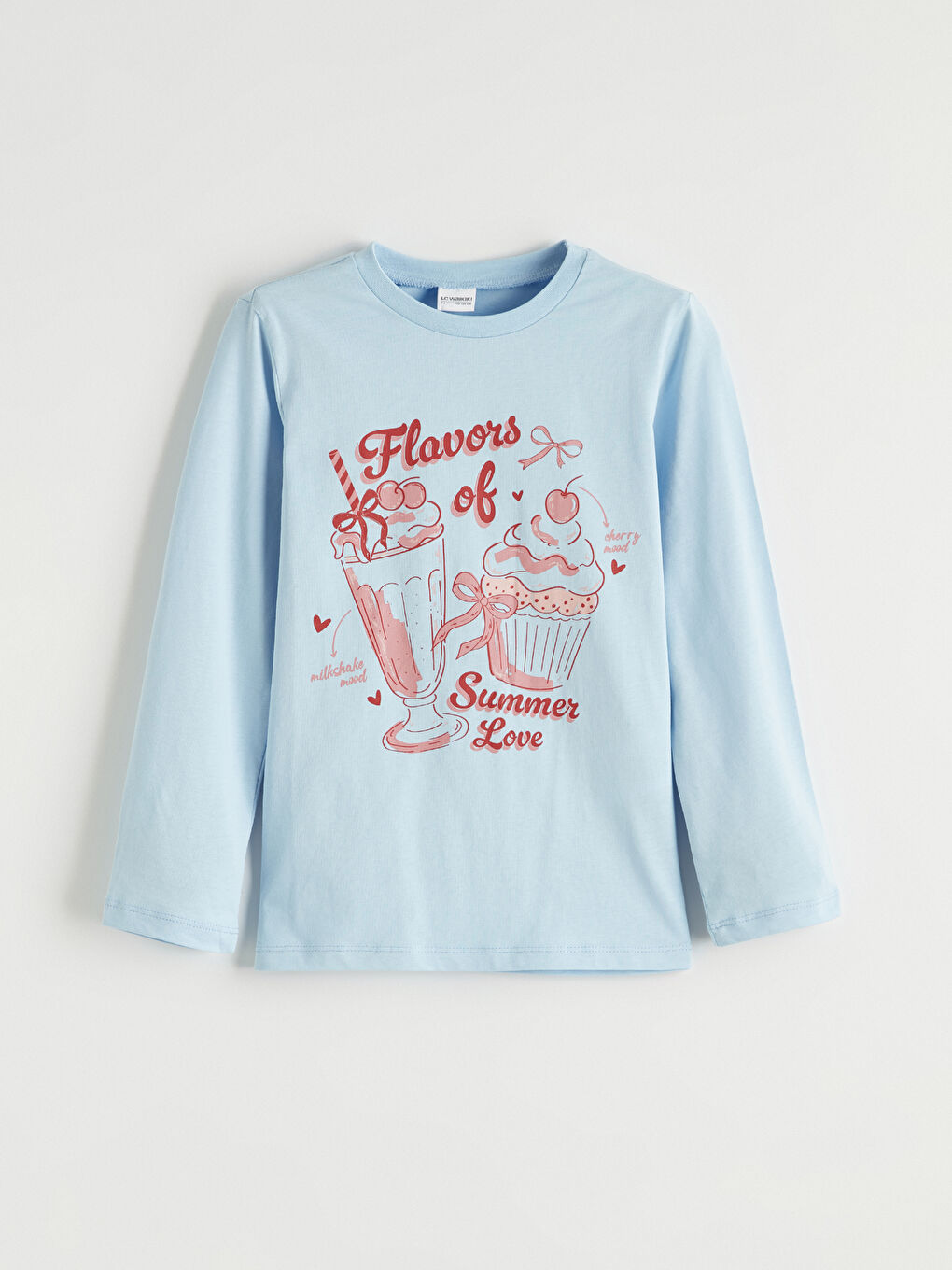 Mavi Baskılı Kız Çocuk Pijama Takım-1