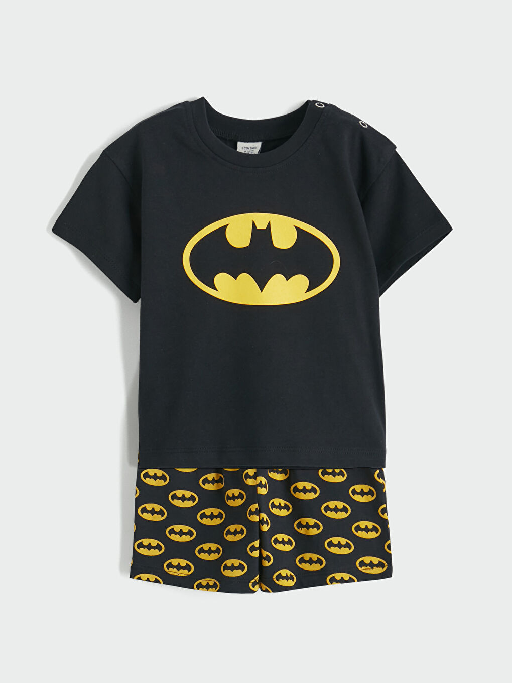 Batman Print Baby Boy T-Shirt and Shorts Set