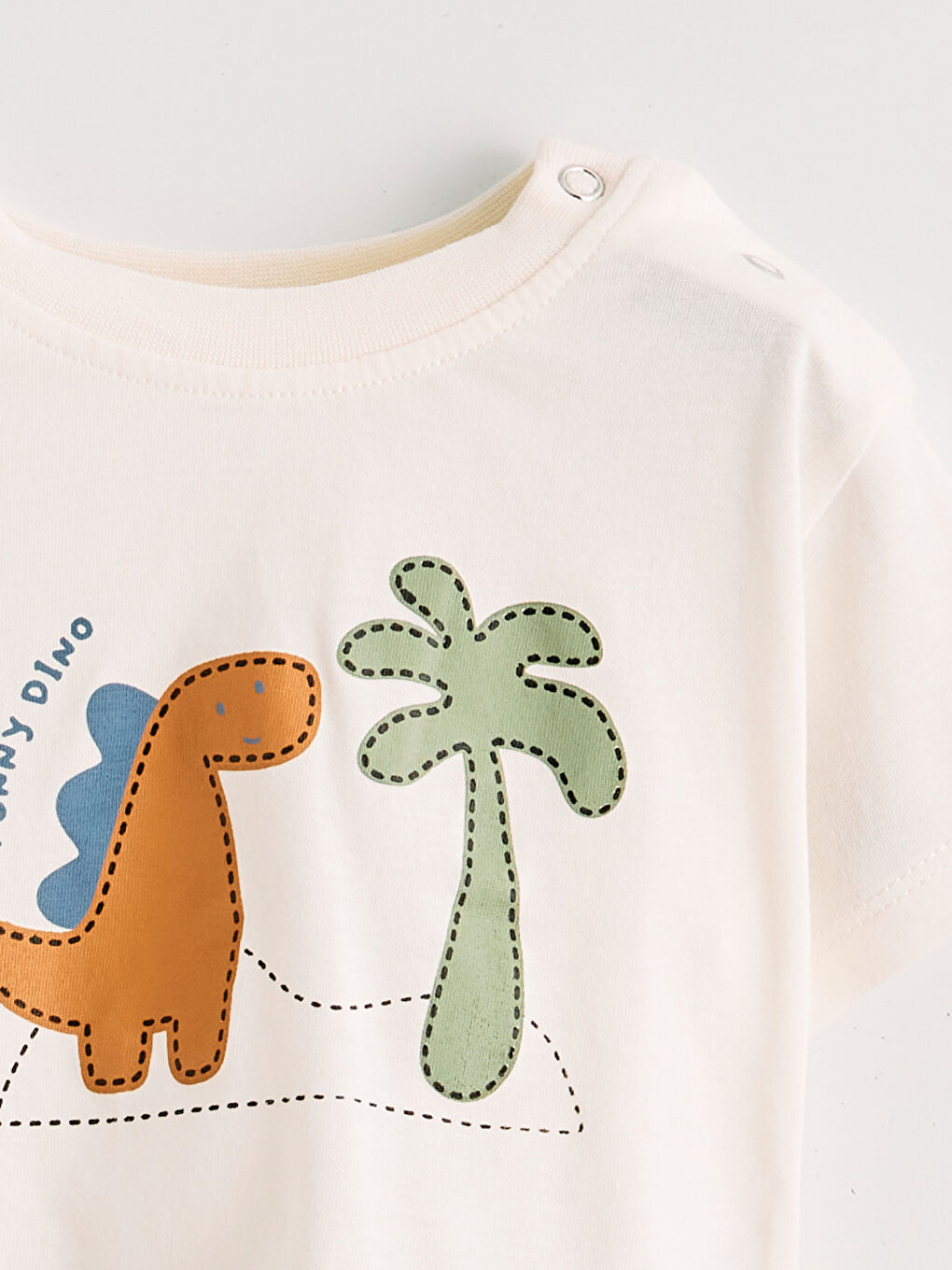 Dinosaur Print Baby Boy Tee and Shorts Set-2