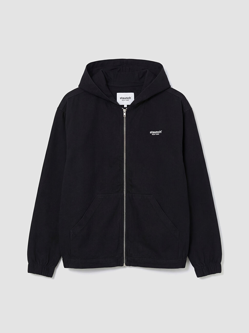 Siyah Loose Fit Erkek Jean Ceket-4