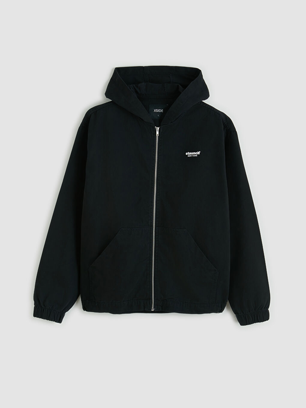 Siyah Loose Fit Erkek Jean Ceket-6