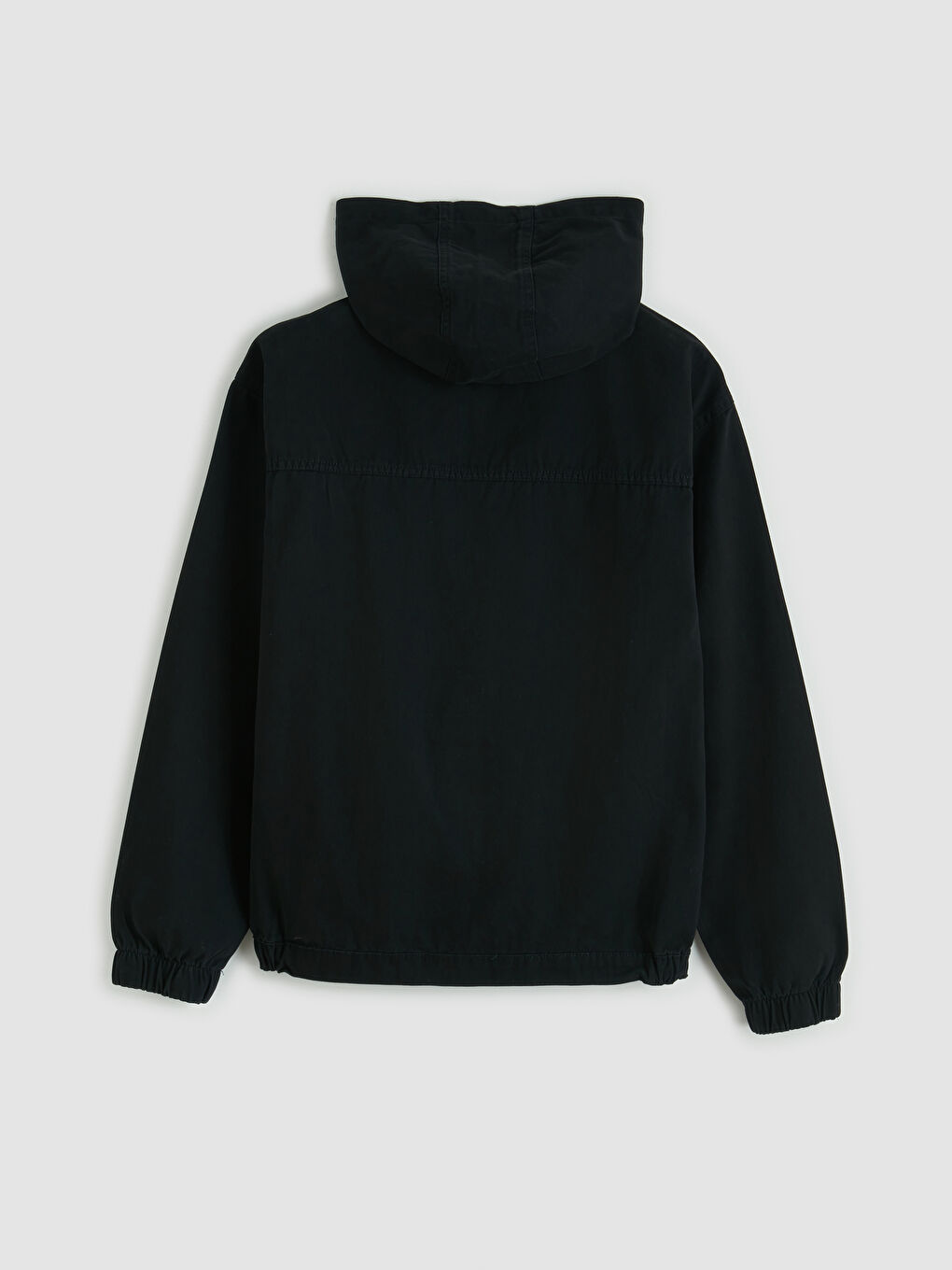 Siyah Loose Fit Erkek Jean Ceket-7