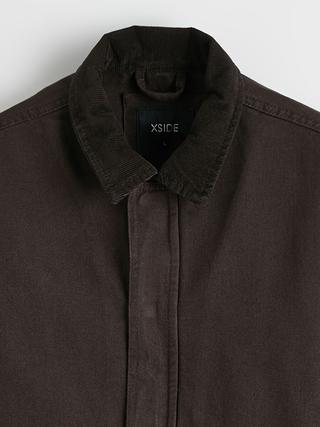 Kahverengi Loose Fit Erkek Jean Ceket-5