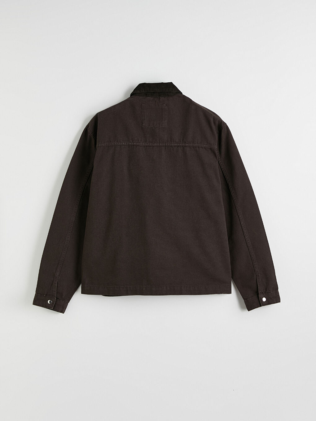 Kahverengi Loose Fit Erkek Jean Ceket-6