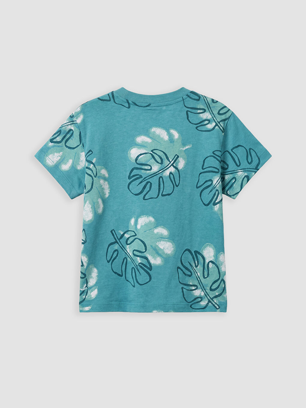Leaf Patterned Baby Boys' T-Shirt and Shorts-2