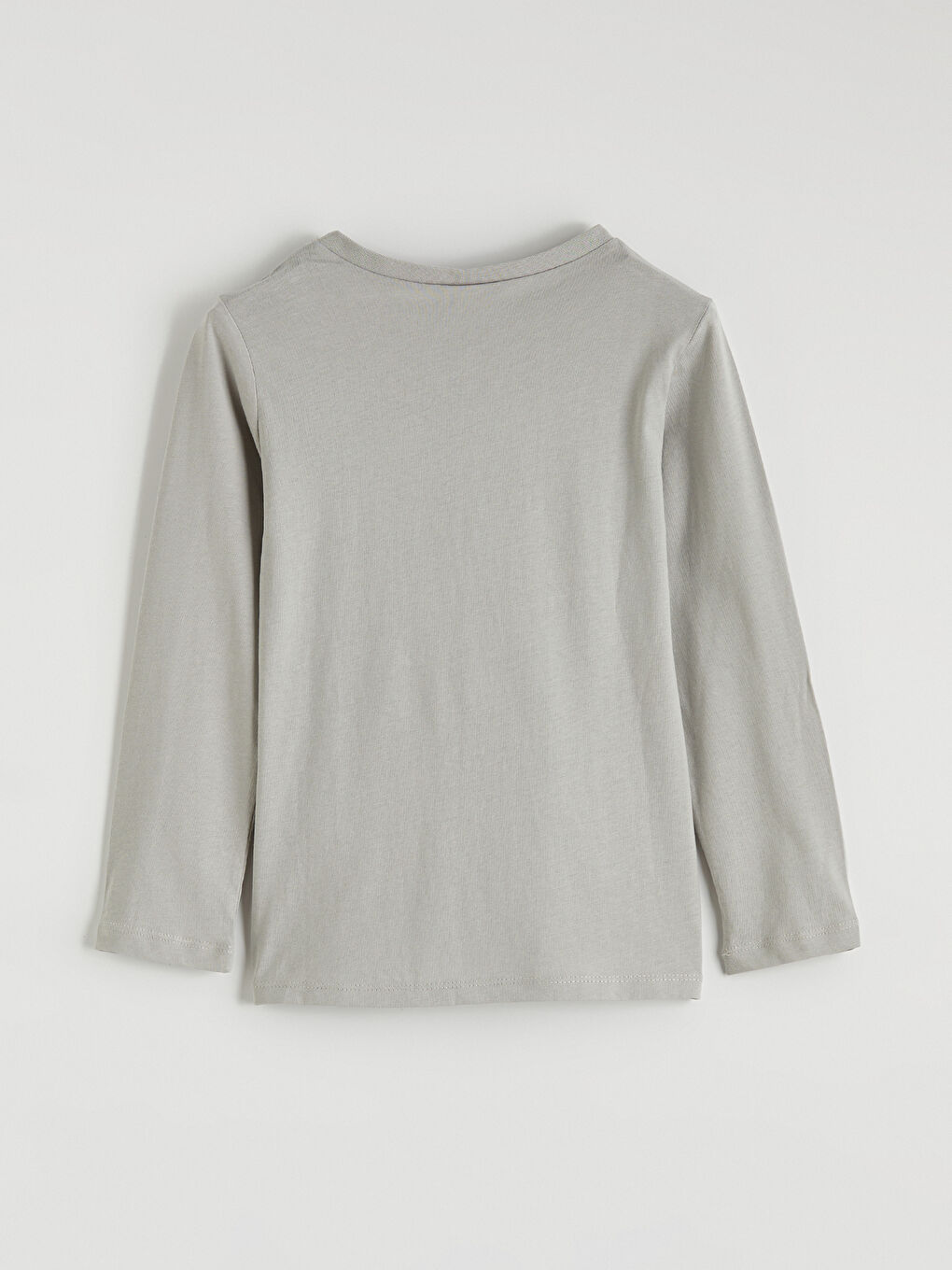 Gri Bisiklet Yaka Kız Çocuk Baskılı Pijama Takım-3