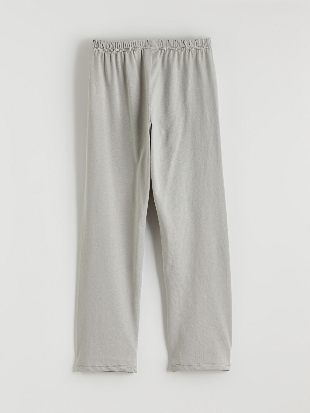 Gri Bisiklet Yaka Kız Çocuk Baskılı Pijama Takım-6