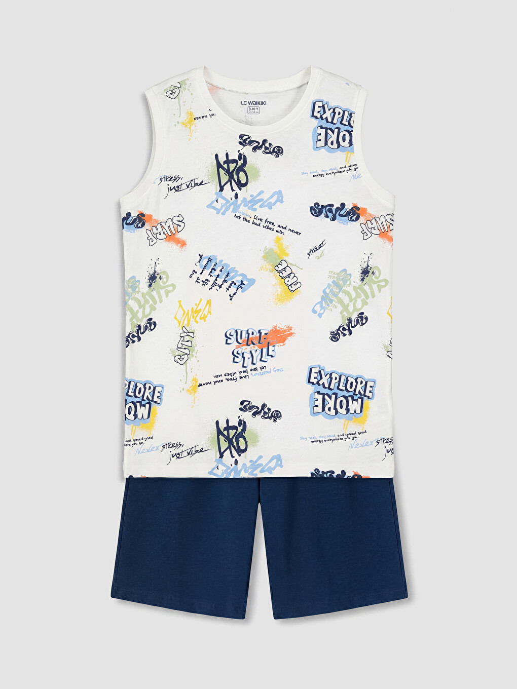 Boy Ecru Shortie Pyjama Set