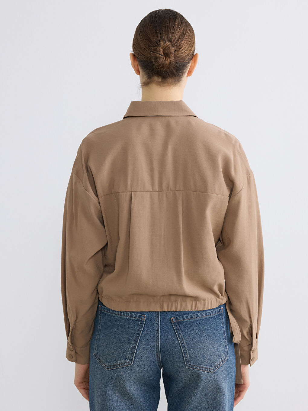 Lace-up Oversize Women's Shirt-3