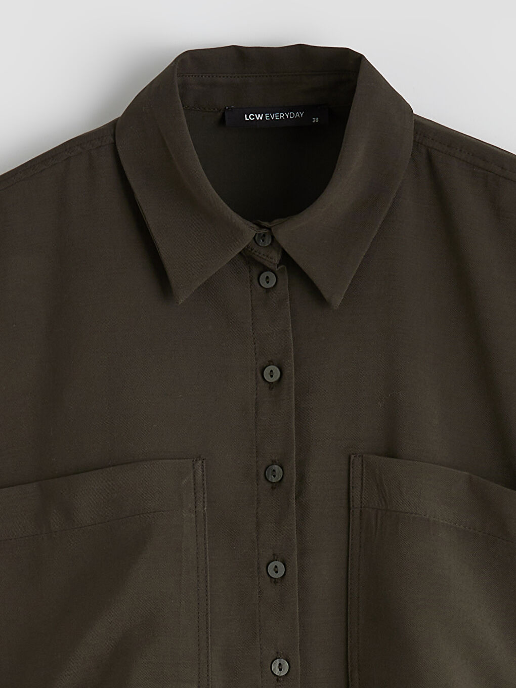 Yeşil Bağcıklı Oversize Kadın Gömlek	-1