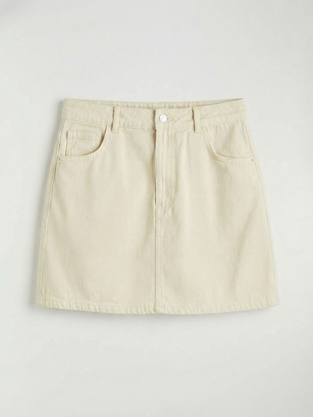 Woman ECRU Denim Skirt-4