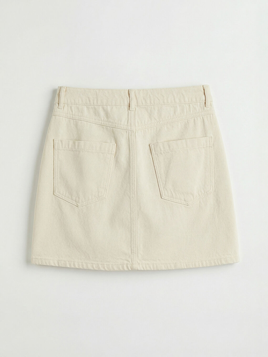 Woman ECRU Denim Skirt-5