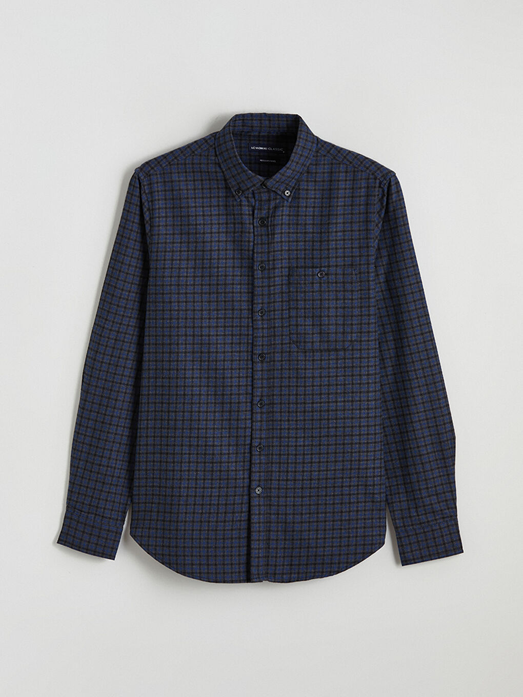Regular Fit Plaid Gabardine Shirt-4