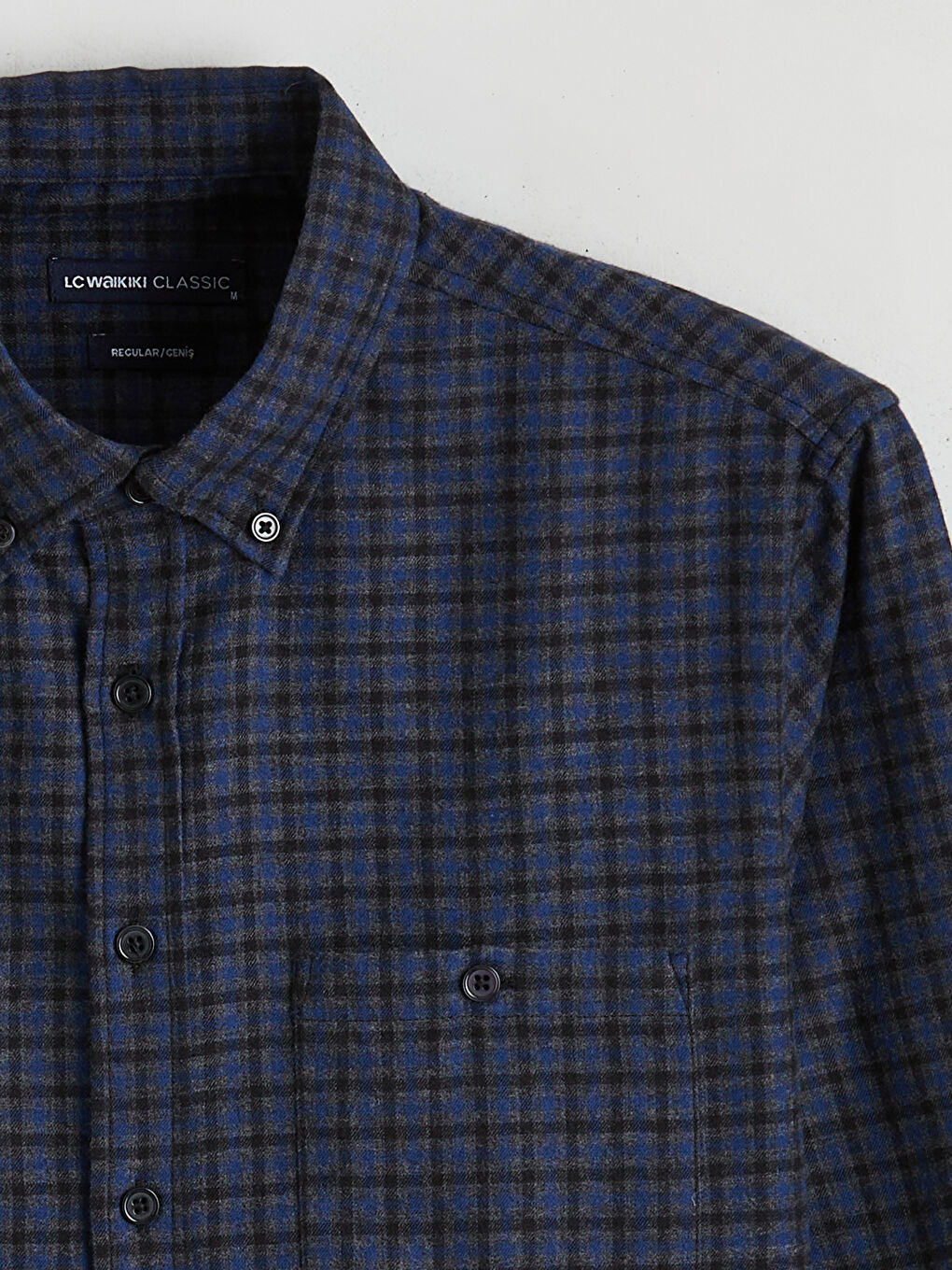 Regular Fit Plaid Gabardine Shirt-5