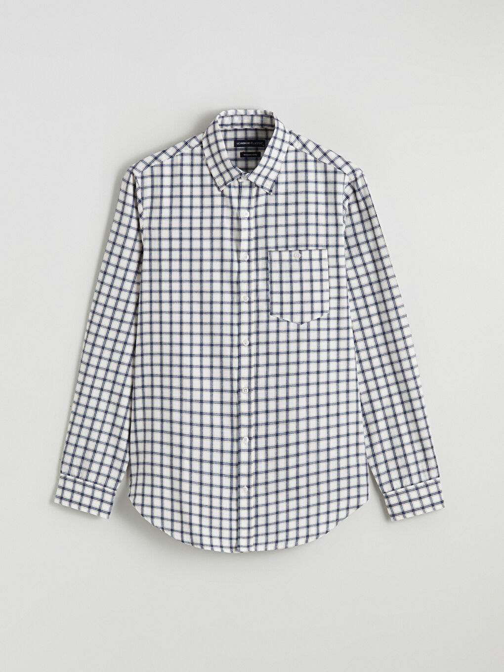 Regular Fit Plaid Gabardine Men's Shirt-4