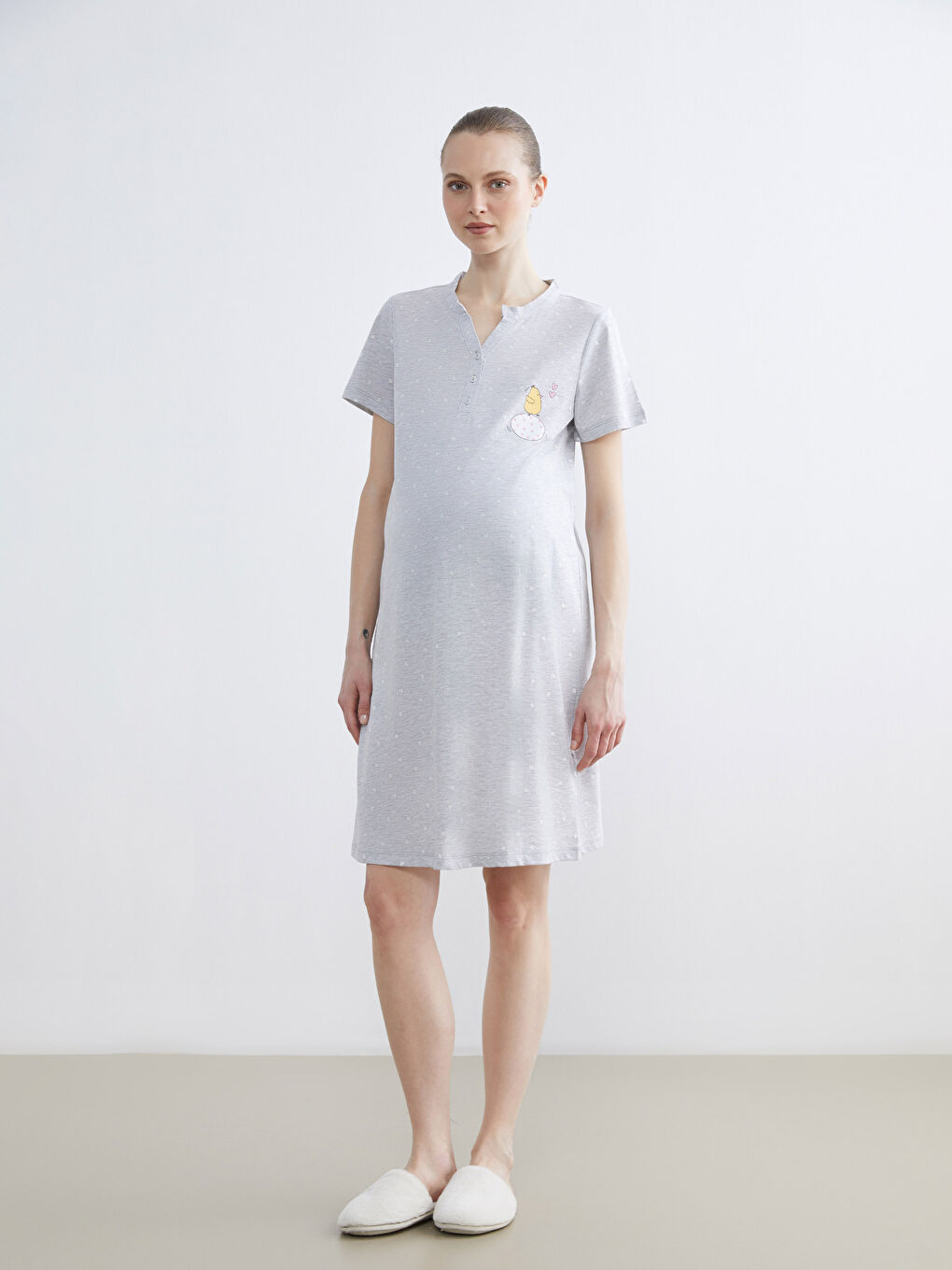 Woman GREY Nightdress-1