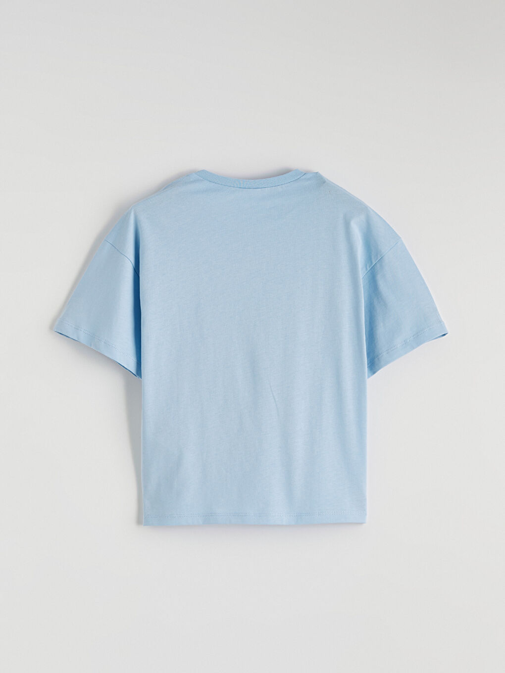 Mavi Baskılı Kız Çocuk Pijama Üst-1