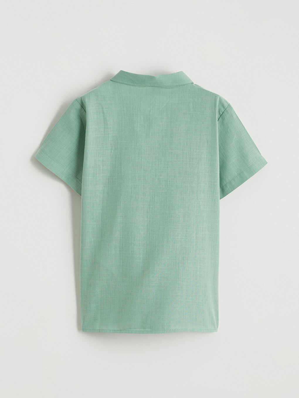 Yeşil Kısa Kollu Erkek Çocuk Gömlek-2