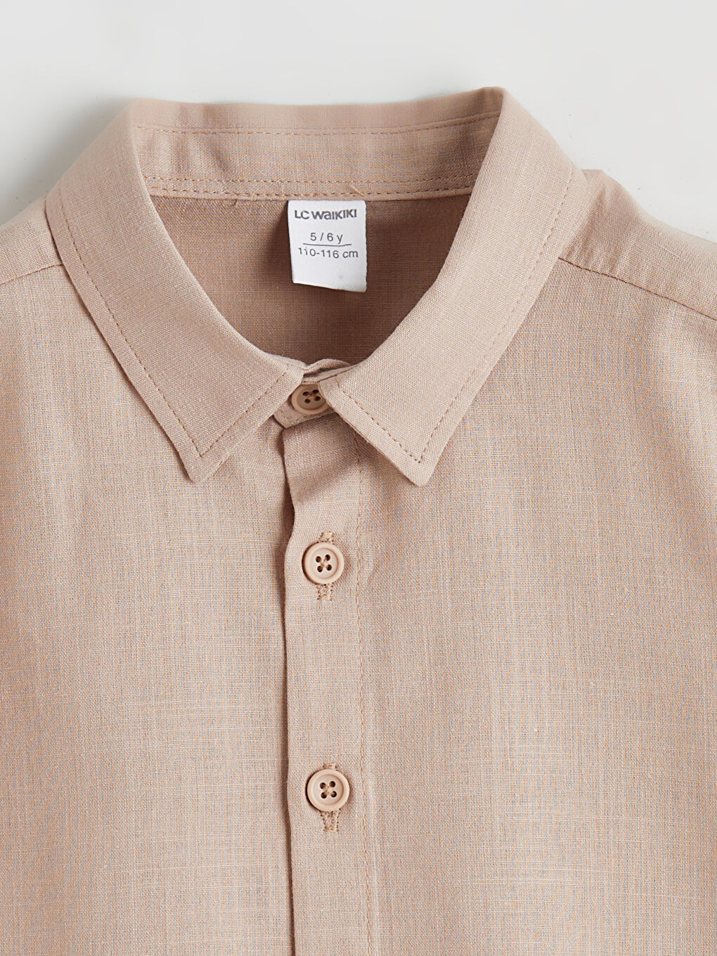 Kahverengi Kısa Kollu Erkek Çocuk Gömlek-1