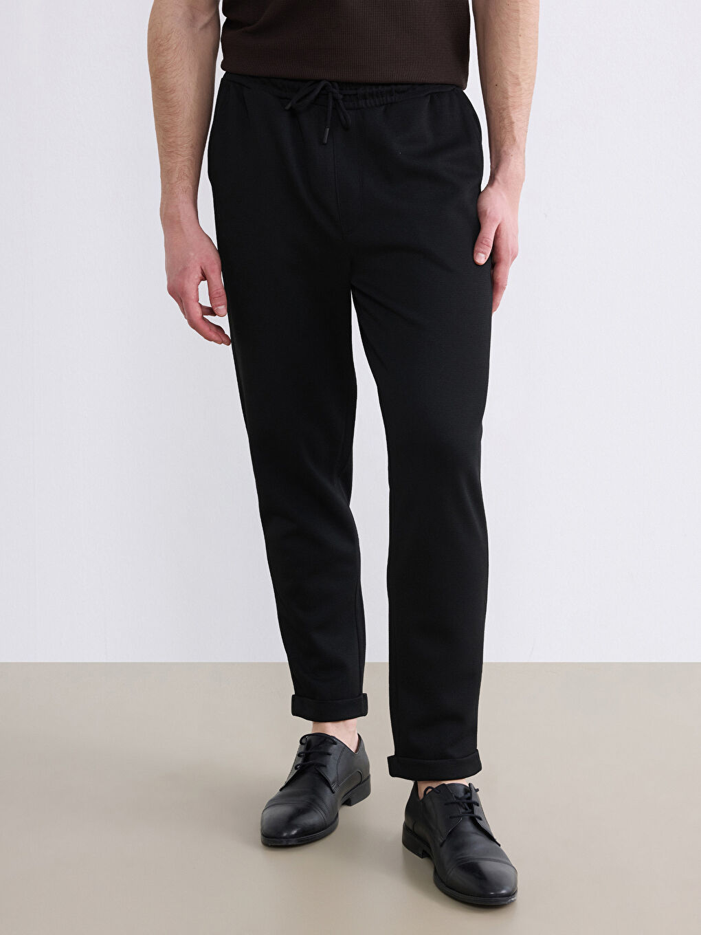 Siyah Slim Fit Erkek Pantolon-1