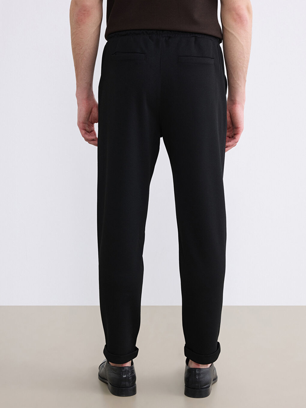 Siyah Slim Fit Erkek Pantolon-3